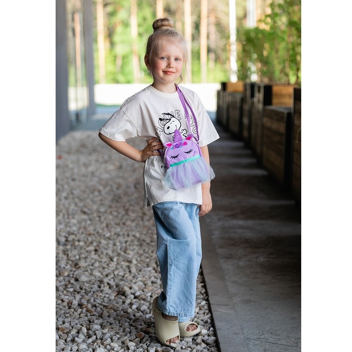 Сумка детская для девочки с фатином  Сумка детская для девочки с фатином "Единорог"