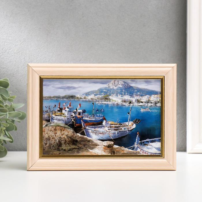 Ключница Ключница "Белые лодочки" 15х21 см молочный дуб