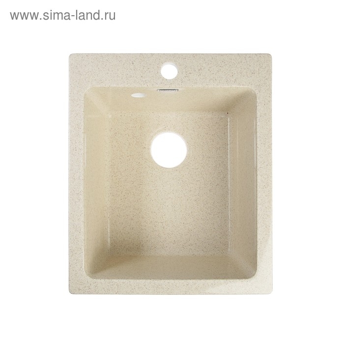 Мойка кухонная из камня MARRBAXX Линди Z8Q2, 425х500х195 мм, глянцевая, бежевый Мойка кухонная из камня MARRBAXX Линди Z8Q2, 425х500х195 мм, глянцевая, бежевый