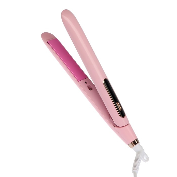 Выпрямитель для волос Luazon LW-37, 45 Вт, керамическое покрытие, до 230°C, розовый