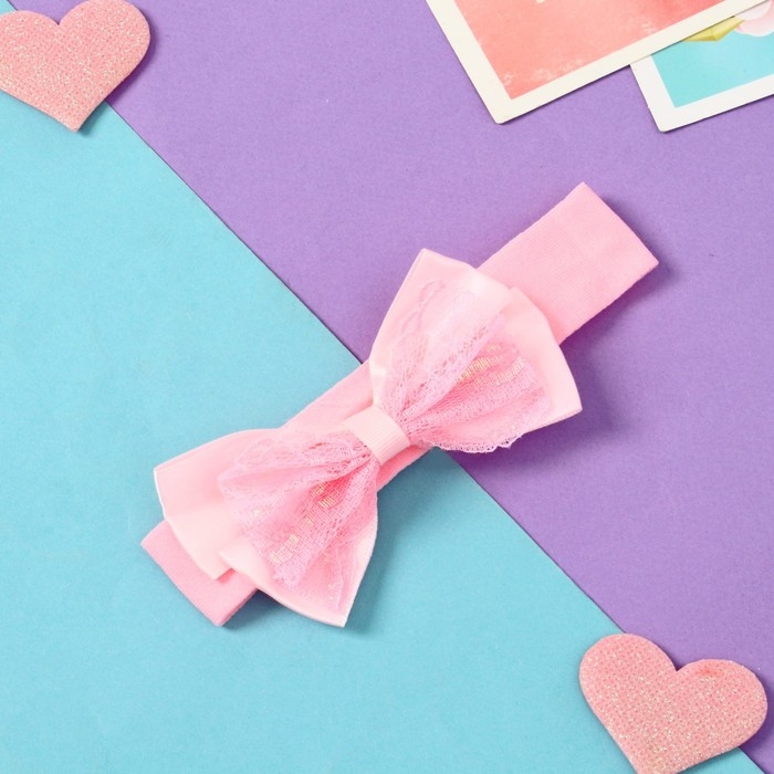 Повязка для волос Повязка для волос "Сьюзи" блики, 3х16 см, розовый