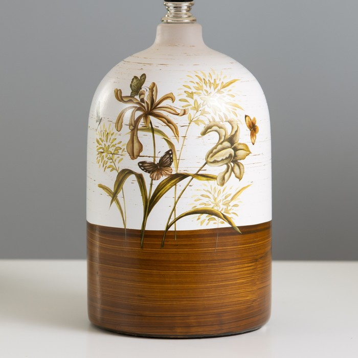 Лампа настольная керамика "Полевые цветы" Е14 25W 220В 37,5х25х25 см