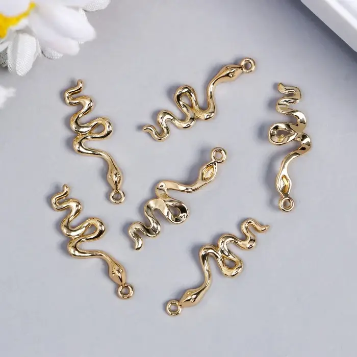 Декор для творчества металл  Декор для творчества металл "Золотая змейка" 2,8х0,9 см