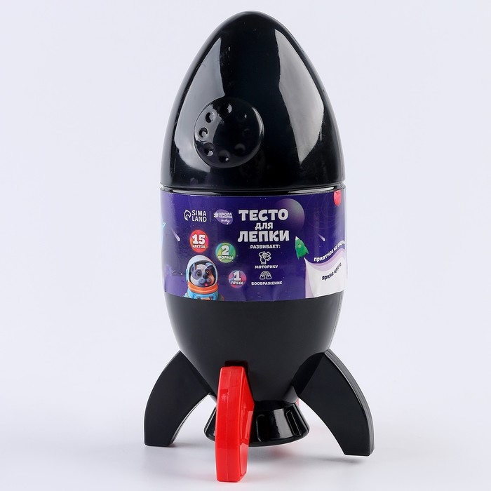 Тесто для лепки «Ракета» 15 цветов по 5 г, 2 формы, пресс Тесто для лепки «Ракета» 15 цветов по 5 г, 2 формы, пресс