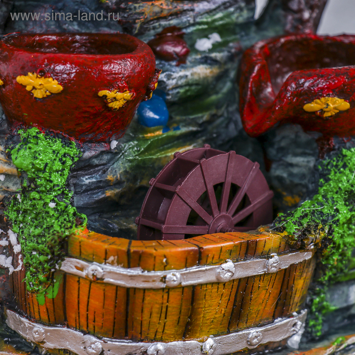 Фонтан Фонтан "Горка с ручейками" 13х16х20 см (с подсветкой)