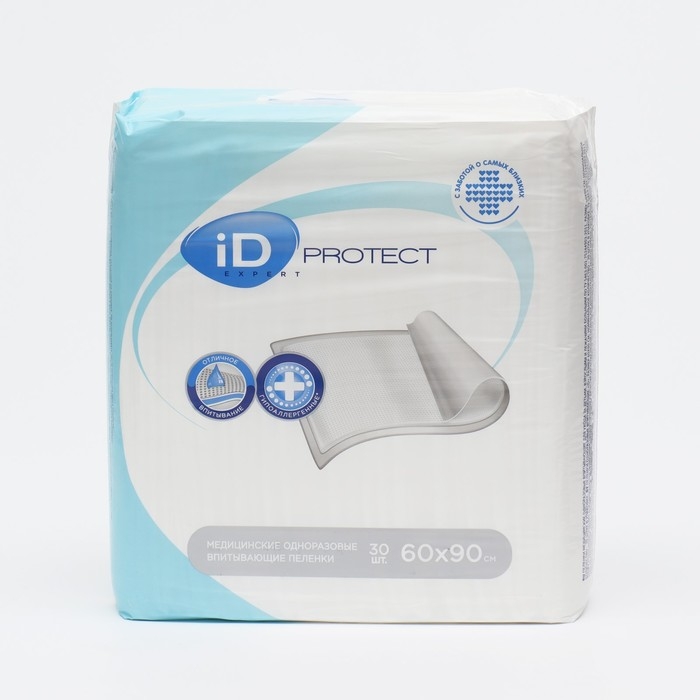 Пеленки iD Protect Expert, 60 х 90 см, 30 шт Пеленки iD Protect Expert, 60 х 90 см, 30 шт