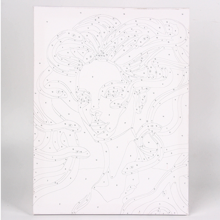 Картина по номерам на холсте с подрамником и гирляндой на новый год «Девушка и змеи», 30 х 40 см, символ года 2025, новогодний набор для творчества Картина по номерам на холсте с подрамником и гирляндой на новый год «Девушка и змеи», 30 х 40 см, символ года 2025, новогодний набор для творчества