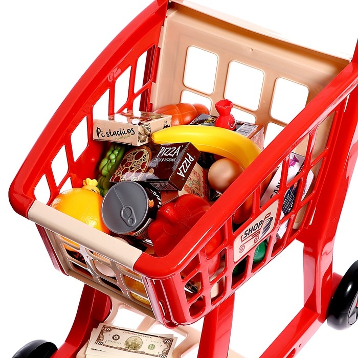 Продуктовая тележка «Шопинг» с продуктами, 42 предмета Продуктовая тележка «Шопинг» с продуктами, 42 предмета