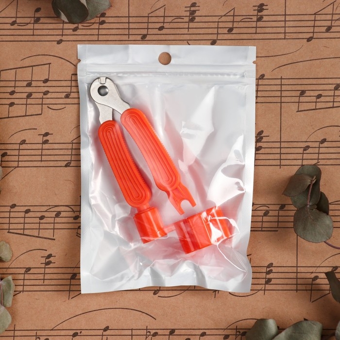 Машинка для намотки 3в1 Music Life, намотка, съем, резка струн, оранжевая Машинка для намотки 3в1 Music Life, намотка, съем, резка струн, оранжевая