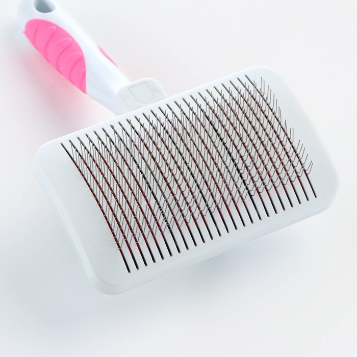 Пуходёрка с самоочисткой без капель увеличенная, 10,5 х 16,5 см, бело-розовая Пуходёрка с самоочисткой без капель увеличенная, 10,5 х 16,5 см, бело-розовая