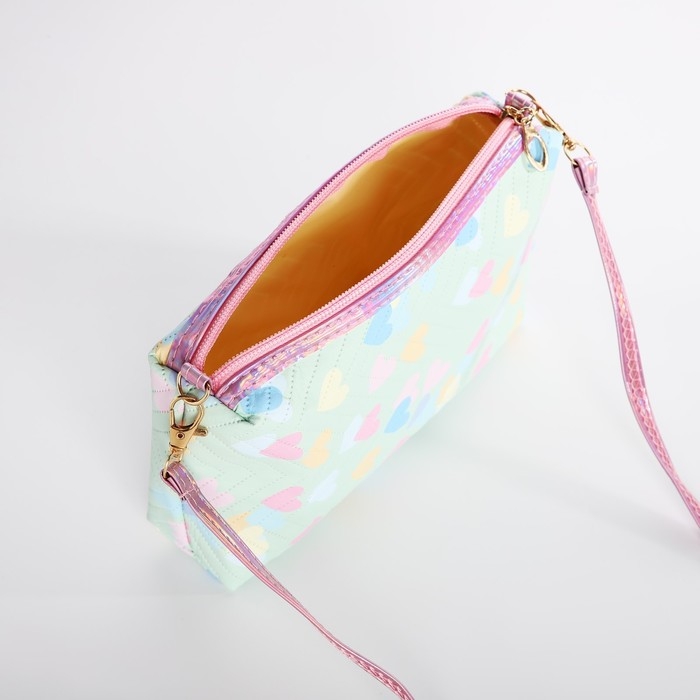 Сумка детская для девочки на молнии, цвет зелёный