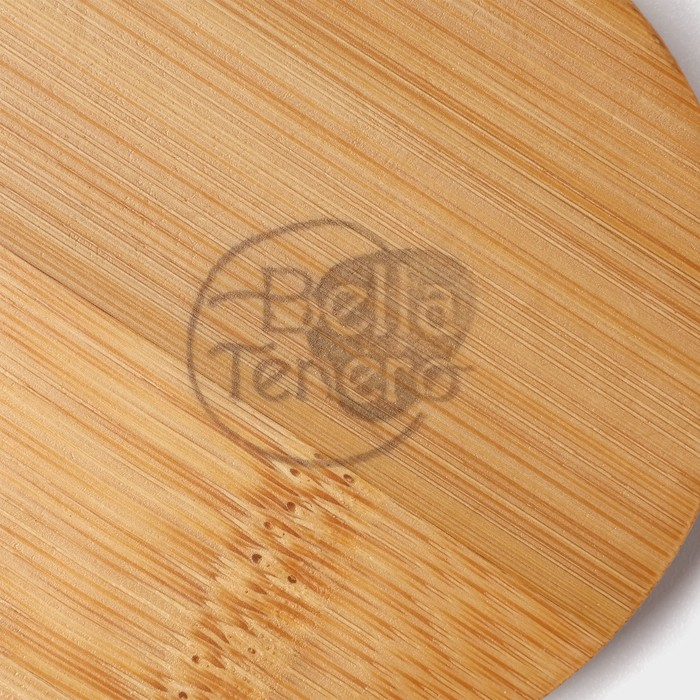 Набор фарфоровый для специй на деревянной подставке BellaTenero «Герда», 2 предмета: солонка 85 мл, перечница 85 мл, цвет белый