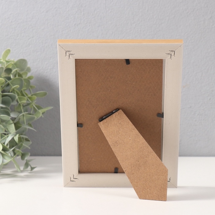 Фоторамка пластик 10х15 см "Антик" розовая с белой полосой 1,5х14х19 см