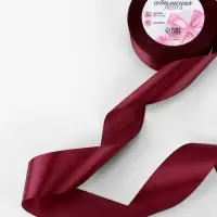 Лента атласная, 40 мм, 23&plusmn;1 м, винная