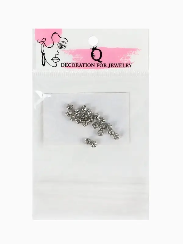 Кримп - зажимная бусина СМ-393, набор 20 шт. 4 мм, цвет серебро