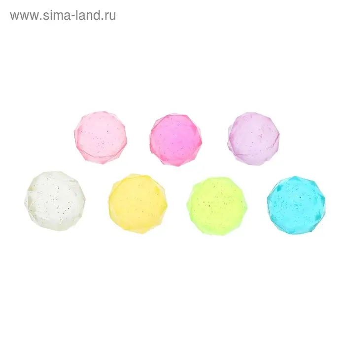 Мяч каучуковый «Кристал», 2,5 см, цвета МИКС Мяч каучуковый «Кристал», 2,5 см, цвета МИКС