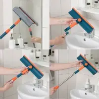 Щётка для окон, телескопическая ручка 68 (102) см, насадка из микрофибры 28&times;7 см