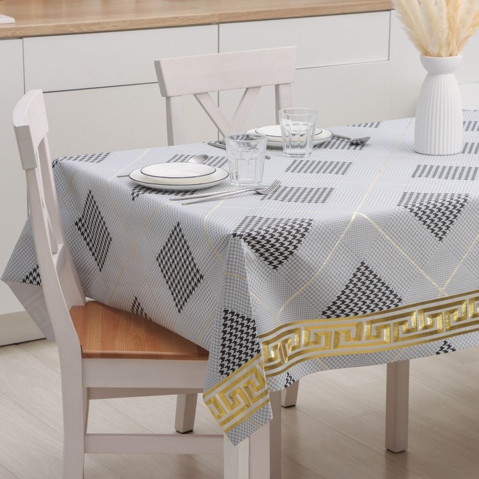 Клеёнка на стол «Гусиная лапка», на тканевой основе, рулон 20 метров, ширина 137 см Клеёнка на стол «Гусиная лапка», на тканевой основе, рулон 20 метров, ширина 137 см