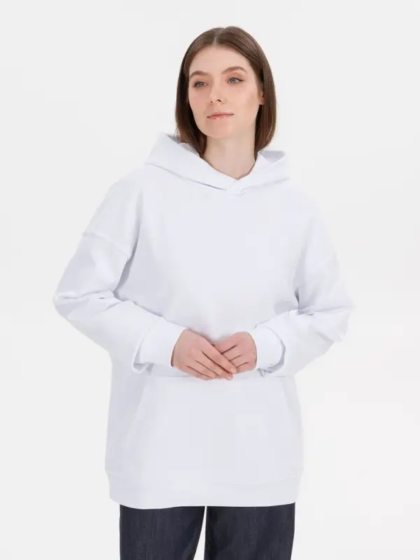 Худи оверсайз унисекс Outshine, белое, размер XS/S