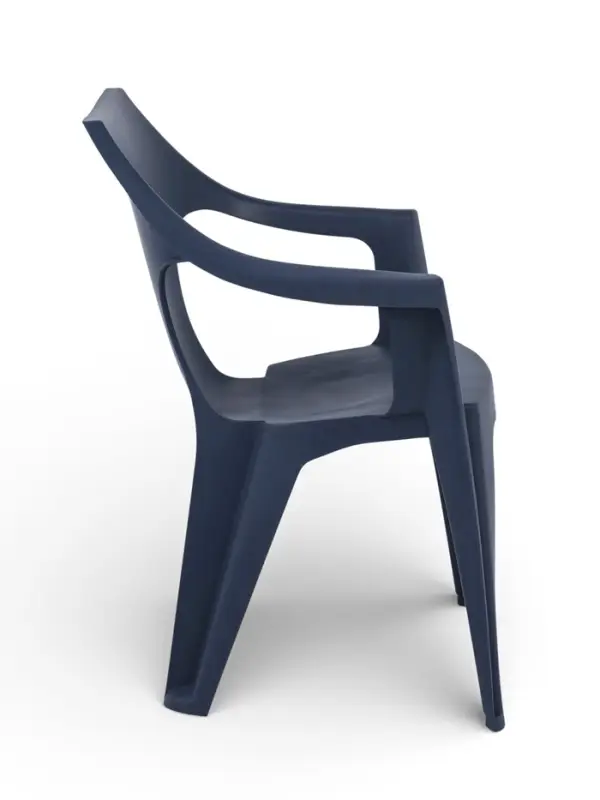 Кресло садовое Decorona DeForma, 55&times;53.5&times;78.5 см, пластиковое, цвет графитовый шторм