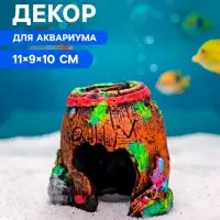 Декор-грот для аквариума &laquo;Бочка&raquo;, 11&times;9&times;10 см