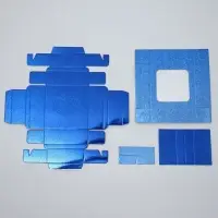 Коробка для конфет, кондитерская упаковка, 4 ячейки, &laquo;Синие звёздочки&raquo;, 10.5&times;10.5&times;3.5 см