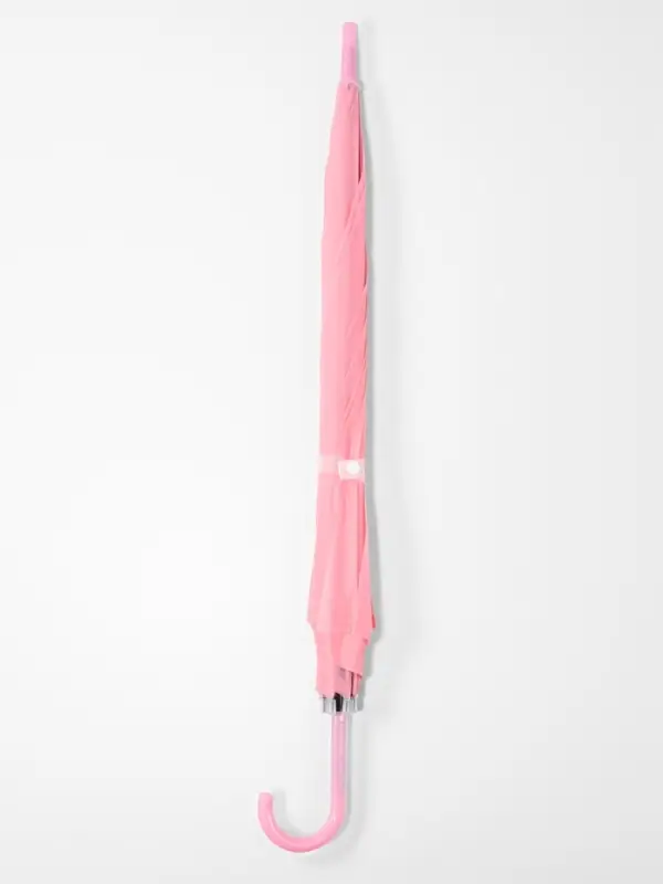 Зонт - трость полуавтоматический &laquo;Однотонный&raquo;, 8 спиц, R=47/55 см, d=94 см, розовый