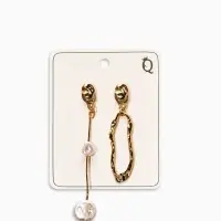 Серьги жемчуг "Корейский стиль", цвет белый в золоте Серьги жемчуг "Корейский стиль", цвет белый в золоте