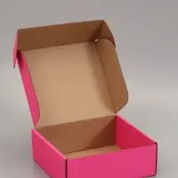 Коробка самосборная, розовая, 26 х 24 х 10 см