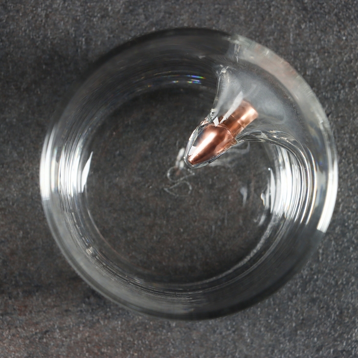 Стакан Стакан "Непробиваемый. Своих не бросаем", с пулей, для виски, 250 мл