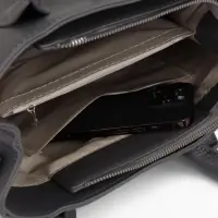 Сумка женская тоут TEXTURA на молнии, 31&times;11&times;21 см, тёмно-серая