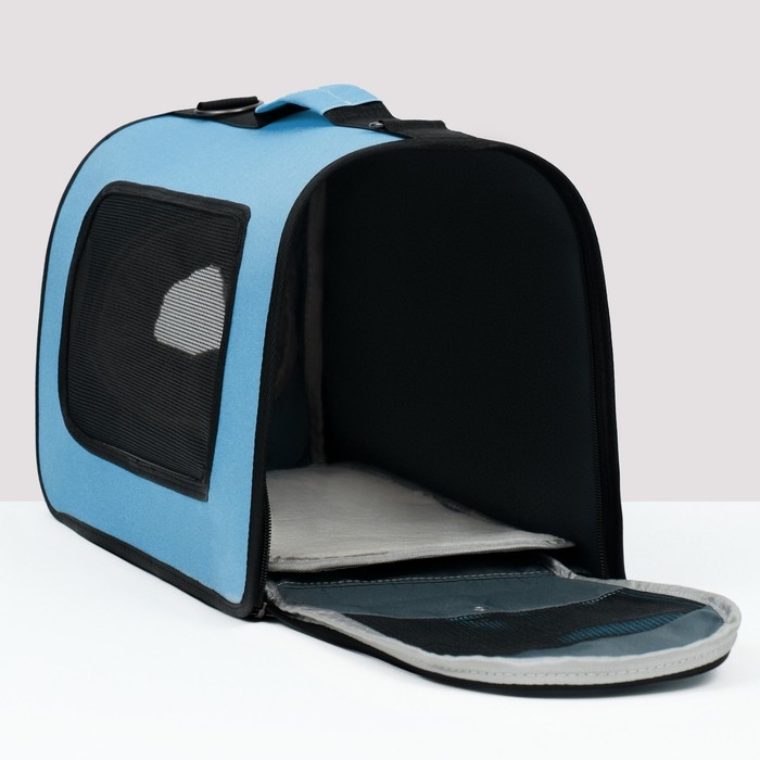 Сумка-переноска с окном для мордочки, 42 х 21 х 25 см, голубая Сумка-переноска с окном для мордочки, 42 х 21 х 25 см, голубая