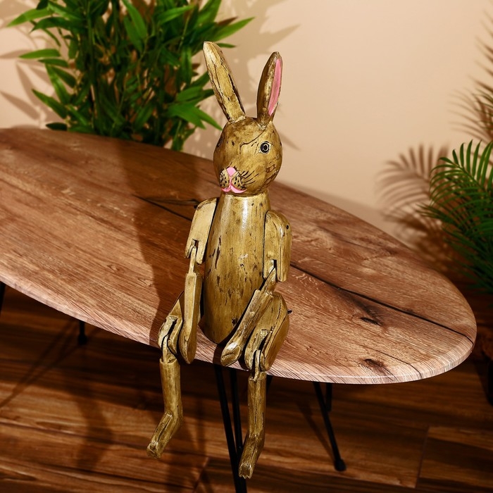 Сувенир Сувенир "Заяц" висячие лапки, дерево 60 см