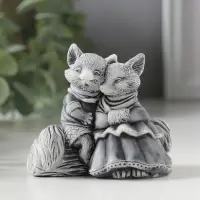 Сувенир "Лисы влюбленная парочка", 6,5см