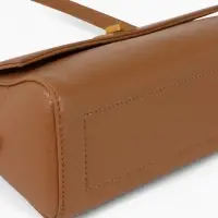 Сумка женская мессенджер TEXTURA на клапане, 26&times;9&times;12 см, коричневая