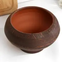 Горшок для жаркого &laquo;Гладкий&raquo;, 600 мл., 13&times;14 см, красная глина