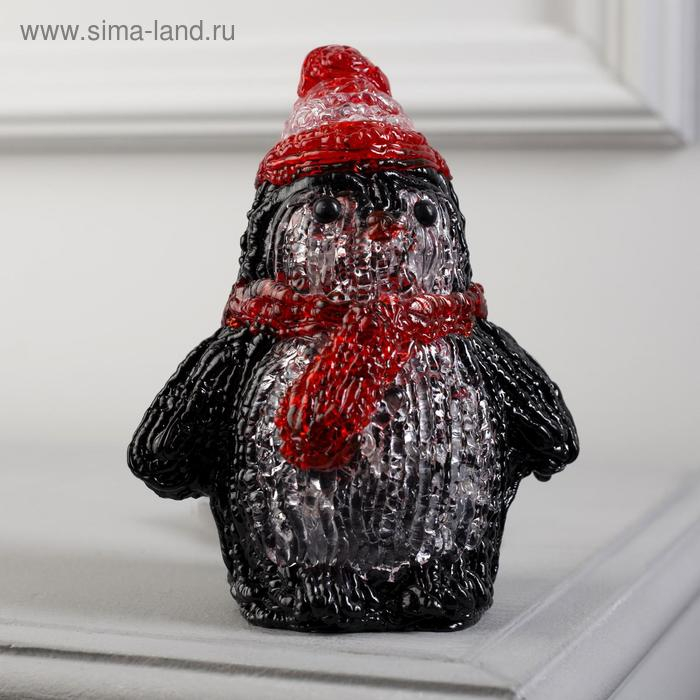 Светодиодная фигура «Пингвин» 12 × 15 × 9 см, акрил, 6 LED, батарейки ААх2 (не в комплекте), свечение белое Светодиодная фигура «Пингвин» 12 × 15 × 9 см, акрил, 6 LED, батарейки ААх2 (не в комплекте), свечение белое