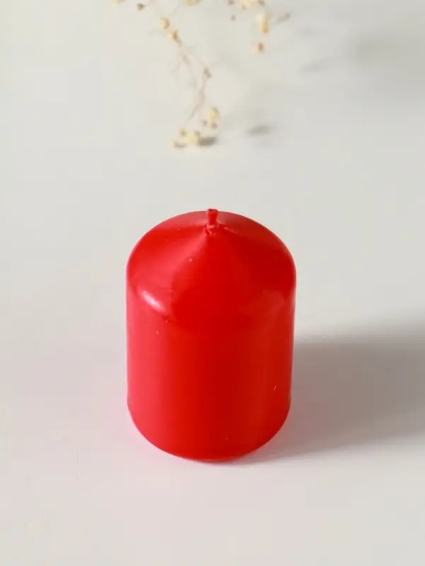 Свеча-цилиндр 4х6 см, 70 гр (набор 4 шт) красный Свеча-цилиндр 4х6 см, 70 гр (набор 4 шт) красный