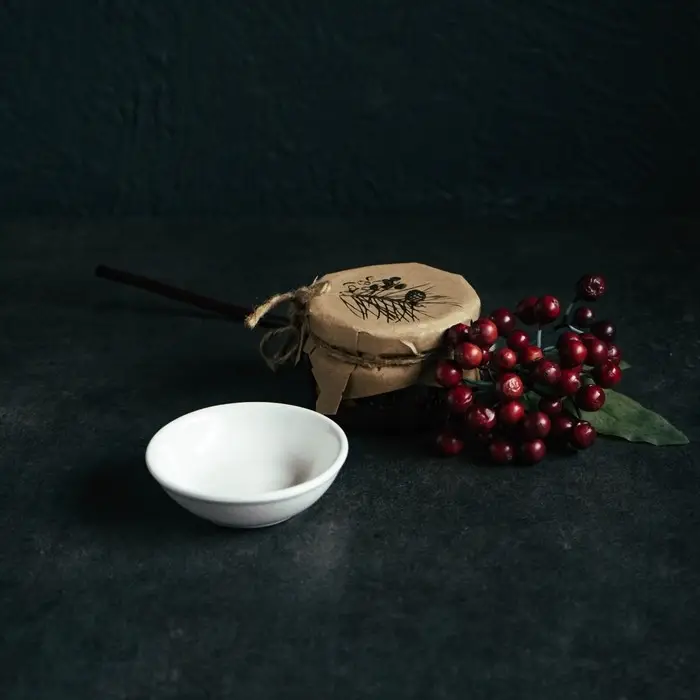 Соусник Доляна White Label, 50 мл, d=8.5 см, фарфор, белый