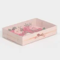 Кондитерская упаковка, коробка для макарун с пластиковой крышкой, «Хорошего дня!», 18 х 12 х 3.5 см