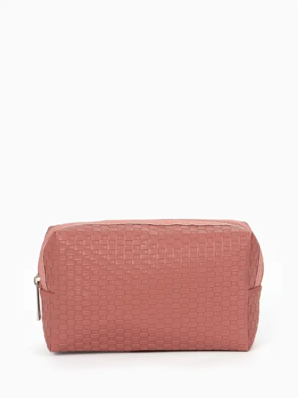 Косметичка дор Плетенка, 16*5*10, отдел на молнии, темно-розовый