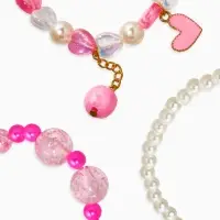Браслет детский «Выбражулька», 3 шт. набор, сердце с подвеской, жемчуг, цветной Браслет детский «Выбражулька», 3 шт. набор, сердце с подвеской, жемчуг, цветной