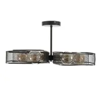 Светильник потолочный BayerLux &laquo;Агава&raquo;, 6хЕ27, 40 Вт, чёрный, 56&times;56&times;23 см