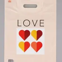 Пакет подарочный Любовь в геометрии  40 х 31 см 30 мкм