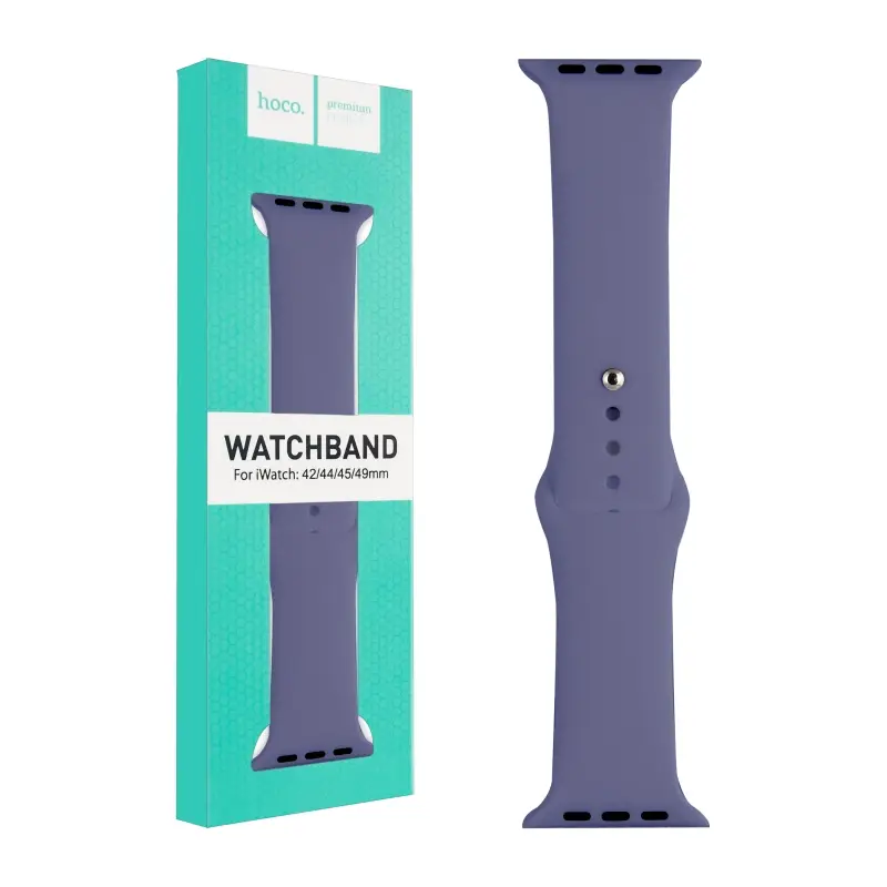 Ремешок для Apl watch 42/44/45mm WA01 Flexible series classic sports silicone stap lavender HOCO