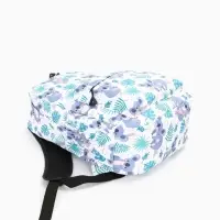 Рюкзак школьный на молнии, с принтами, карманами, размер 28&times;14&times;43 см, белый