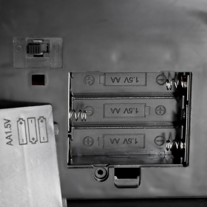 Ночник Ночник "Камин" LED от батареек 3хАА USB черный с медной патиной 12х14,5х26,5 см