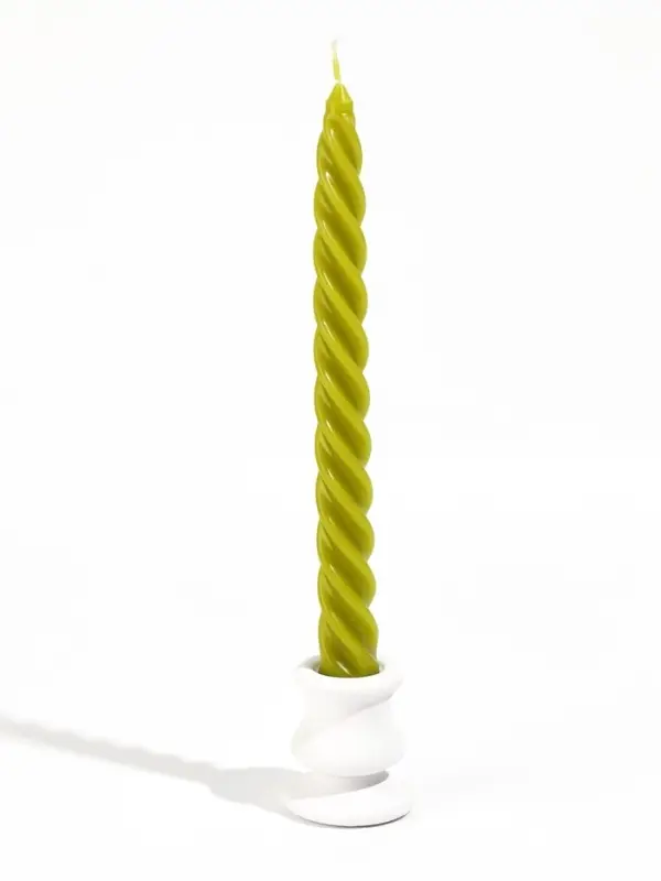 Свеча витая, 2.3&times;24.5 см, 5 ч, 50 г, оливковая
