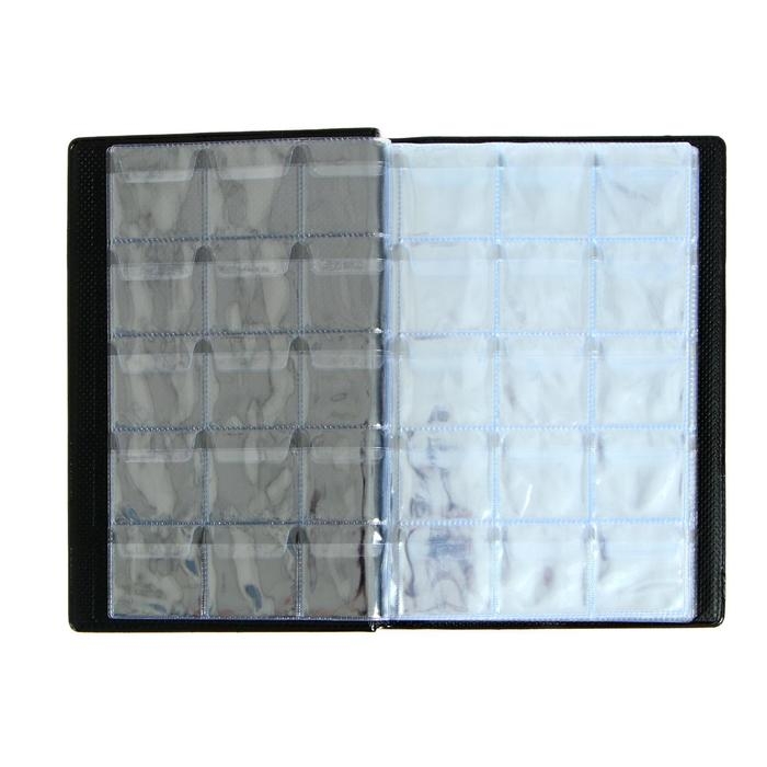 Альбом для монет 125 х 185 мм Calligrata, на 240 монет, ячейка 35 х 35 мм, 16 листов, обложка искусственная кожа, коричневый Альбом для монет 125 х 185 мм Calligrata, на 240 монет, ячейка 35 х 35 мм, 16 листов, обложка искусственная кожа, коричневый