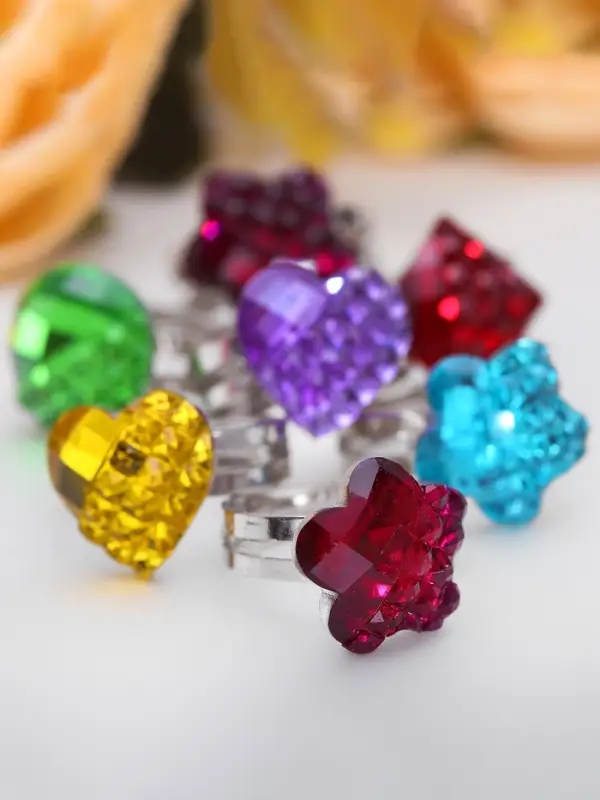 Кольцо «Выбражулька. Яркая геометрия», фасовка 100 шт. цвет МИКС, форма МИКС, безразмерное Кольцо «Выбражулька. Яркая геометрия», фасовка 100 шт. цвет МИКС, форма МИКС, безразмерное